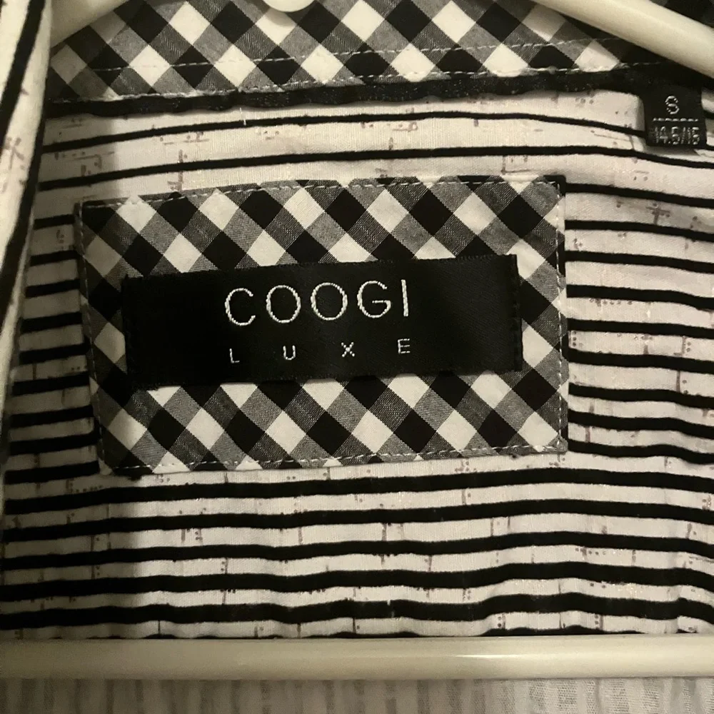 Men’s COOGI Monochrome Striped Shirt size S - Picture 4 of 6